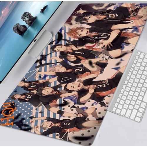Haikyuu Mousepad Anime Kawaii Gaming Accessories Non-slip Mouse Pad XXL Mausepad Tappetino Mouse Keyboard Mat Alfombrilla Raton