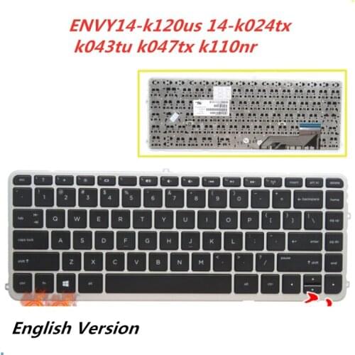 Laptop English Keyboard For HP ENVY 14-k120us 14-k024tx k043tu k047tx k110nr Notebook Replacement layout Keyboard