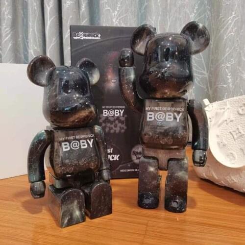 28Cm Bearbrick 400% Violent Bear Building Block Bear Xingkong Be@rbrick Modern Home Decoration Doll Figurine Toy Boy Gift