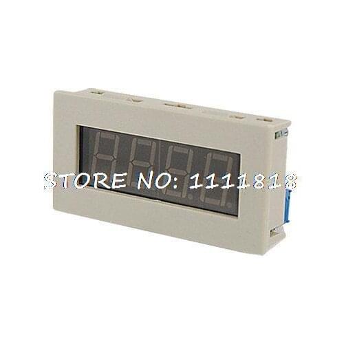 LCD Digital 3 1/2 4 Red LED DC 0.2A Ampere Meter Panel