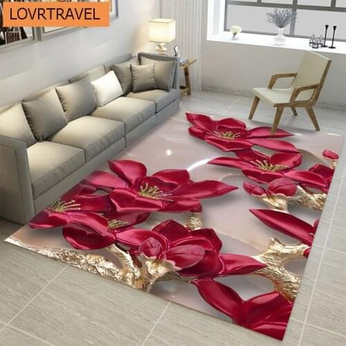 LOVRTRAVEL Modern 3D Printing Rectangle Carpet Hallway Doormat Anti-Slip Bathroom Carpets Kids Room Absorb Water Kitchen Mat Rug