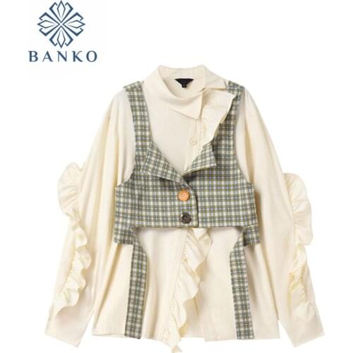 Mina Happiness Stand-up Collar Blouses