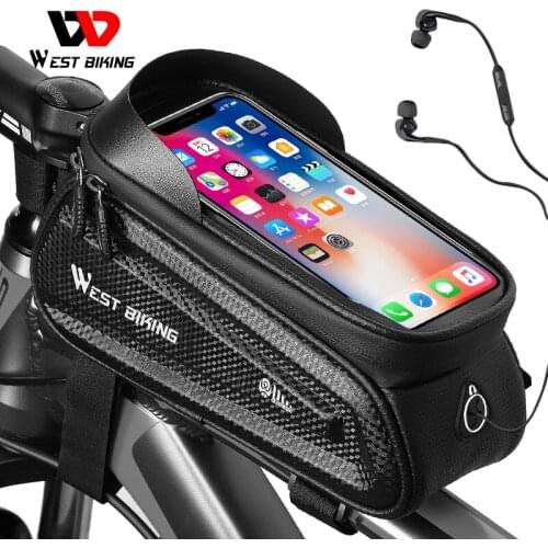 MTB bike Cyling accessories phone support travel saddle bicycle goods tools front waterproof Case Touchscreen Bag transportation