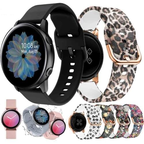 20mm Soft Silicone Watch Strap Band for Samsung Galaxy Watch 42mm Active2 40 44mm for Gear S2 Classic 20mm Sport Huami Amazfit