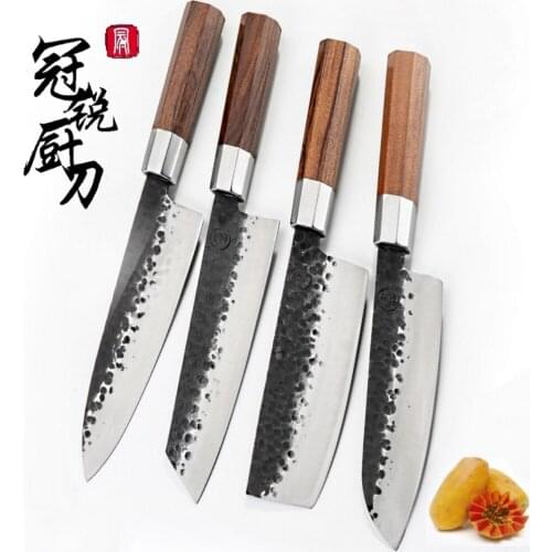 Kitchen Knife Set 4 pcs High Performance Chef Knives Santoku Nakiri Kiritsuke Gyuto High Carbon Cooking Professional Tools NEW