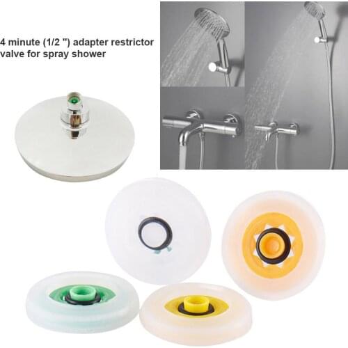 4PCS Shower Head Flow Control Valve Set Water Saver Device Kitchen Bathroom Flow Reducer Limiter For 95% Shower Taps