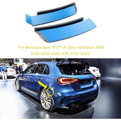 For Benz A Class W177 Hatchback AMG A180 A200 A250 A35 2019+ Car Rear Bumper Cover Trim Fender Flare Extension Wheel Eyebrow Lip