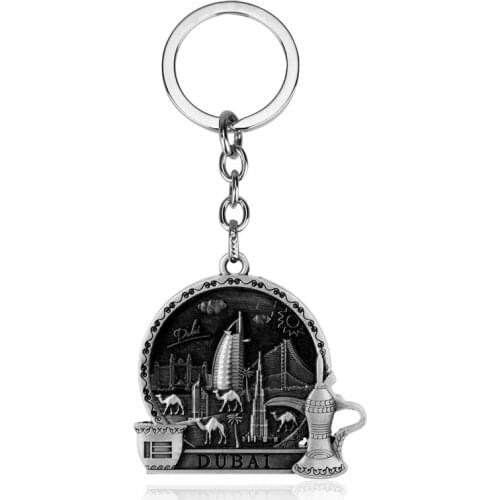 New Arrived Fashion Jewelry Dubai De La Tour Hotel Arabia Keychain For Bag Car Keychain Zinc Alloy Accessories Women Men Gift