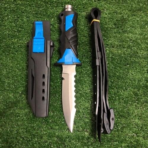 Deepsea Scuba Diving Fixed Blade Knife 440C Titanium Stainless Steel Professional Leggings Straight Knives& ABS Sheath