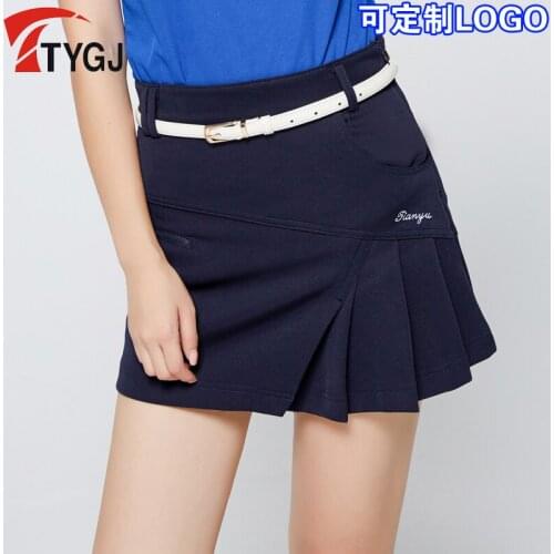 Send Belt! Golf Apparel Women Short Skirt Female Summer Sports Girl Wear Anti-exposure Pleated Skirt 2020 New Lady Clothing