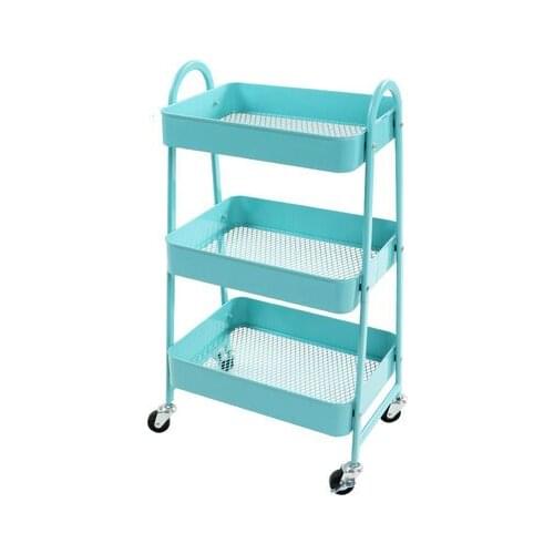 Trolley Kitchen Bathroom Shelf With Wheels Mobile Bedside Bookshelf Landing Multi-storey Provincial Space Trolley