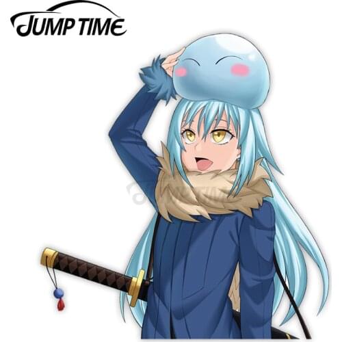 Jump Time 13 x 8.9cm Anime Reincarnated Slime Vinyl Car Stickers Waterproof Anime Decal Scratch-proof Windshield Decoration
