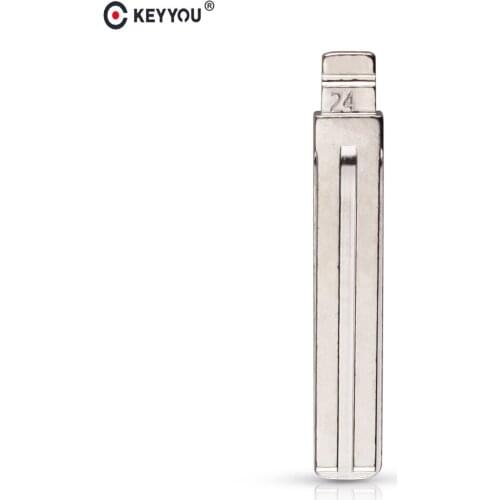 KEYYOU 24# Blank Remote Uncut Key Blade For Volvo (Side Slot) G170