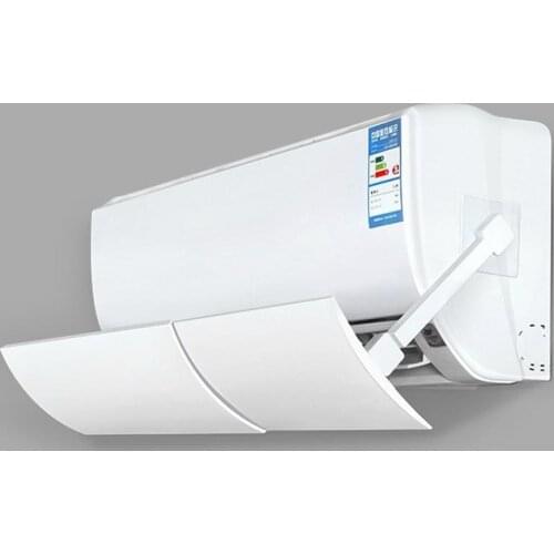 PP Adjustable Anti Direct Blowing Air Conditioner Wind Shield &2 Rod &2 Traceless Cold Air Split Adhesives Home Baffle Deflector