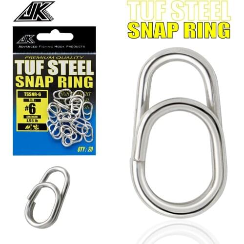 JK New Fishing Rings Stainless Steel Split Rings High Quality Strengthen Solid Ring Lure Connecting Ring Fishing Accessories