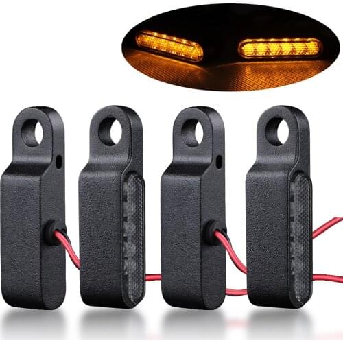 Mini Motorcycle signal lamp Indicators Amber LED Turn Signal Light Handlebar Blinker Aluminum Alloy Black/Chorme DC 12V