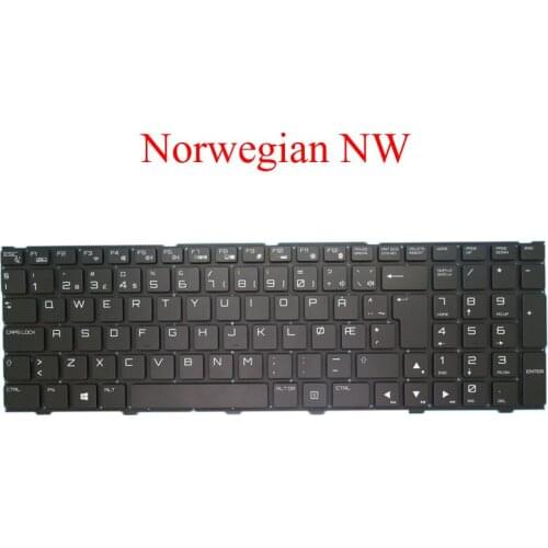 Laptop RU NW Keyboard For Multicom For Aeron GS510 Russia Norwegian black without frame new
