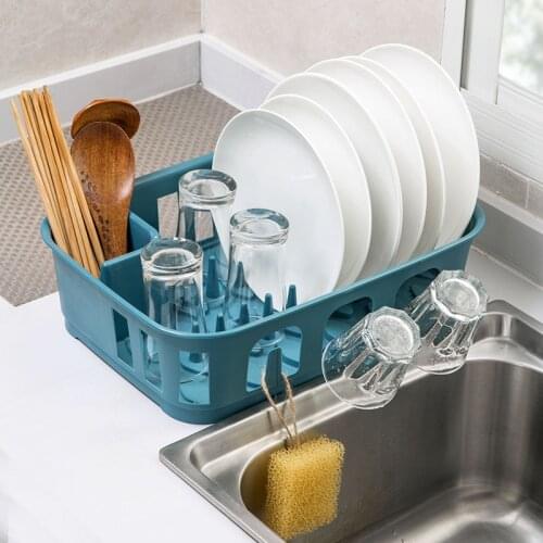 Drying Drain Rack Kitchen Plastic Dish Drainer Tray Large Sink Drying Rack Worktop Organizer Rack For Dishes Dropshipping