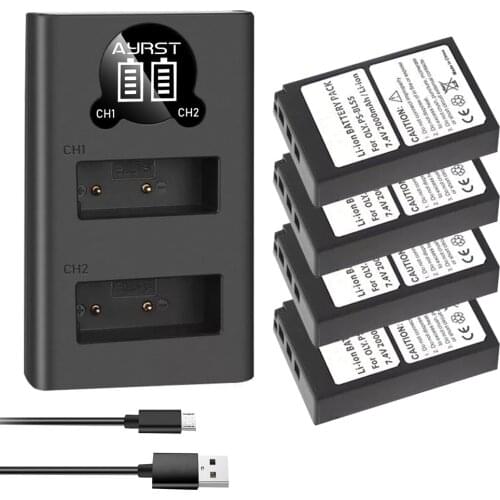 PS-BLS5 BLS-5 BLS5 BLS-50 BLS50 Battery & LED USB Charger for Olympus PEN E-PL2 E-PL5 E-PL6 E-PL7 E-PM2 OM-D E-M10 E-M10 II