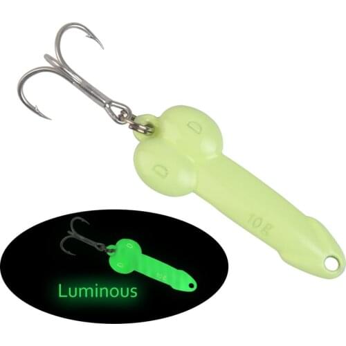 Gorgons Fishing Lure Artificial Hard Bait Luminous Wobblers Spinner Metal Spoon Penis Lures Trout Spoon