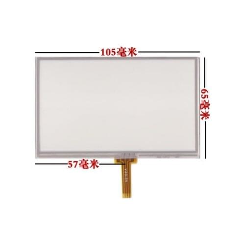 10pcs/lot 105*65 mm New 4.3 inch GPS vehicle-mounted navigation MP5 MP4 resistive handwritten touch screen