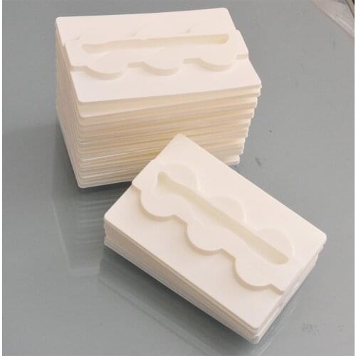 100pcs wholesale 3pairs of 25mm mink lashes trays plastic acrylic holder tray for eyelash packaging box case container tweezers