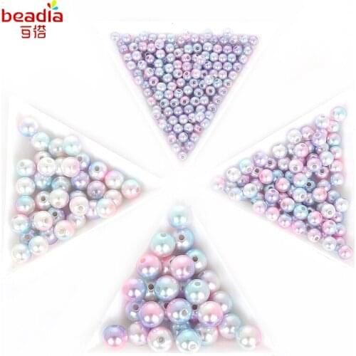 Hot Sale 2018 New 50-500pcs/bag 4/6/8/10mm Multicolor Plastic ABS Loose Pearl Beads for Jewelry DIY Craft Scrapbook