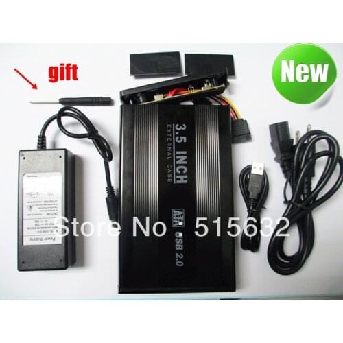 3.5 SATA HARD DRIVE CASE USB 2.0 EXTERNAL ENCLOSURE HDD DISC BOX