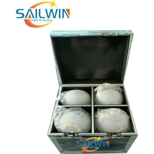 4X Sailwin Stage Light 25CM DMX Winch RGB Kinetic LED Lifting Ball Lights LED Lift Stage Lighting With Flight Case For Wedding
