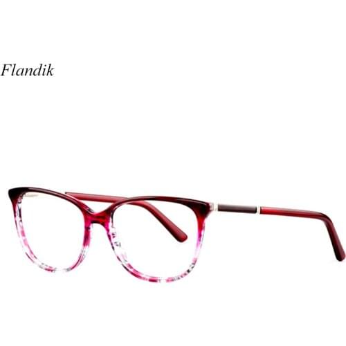 Acetate Optical Prescription Glasses Frame Women Retro Cat Eye Myopia Presbyopia Frame 2020 New Fashion Lady Vintage Eyewear