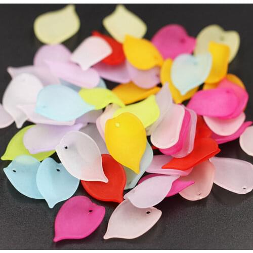 100pcs Acrylic Flower Petals for DIY Earrings Bracelet Making Accessories Women Handmade Jewelry Findings Handwork Wholesale
