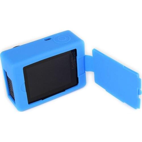 Gopro Accessories Silicone Rubber Protective Case Skin with Back Cover For GoPro Hero 4 HD Camera