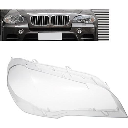 Car Clear Headlight Lens Cover Replacement Headlight Head Light Lamp Shell Cover For-BMW X5 E70 2008-2013