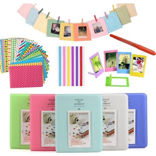 Color Stickers + Photos Album + Photo Frames + Marker Pen For Fujifilm Instax Mini 8 9 25 50 7s 70 Instant Camera & Film Paper