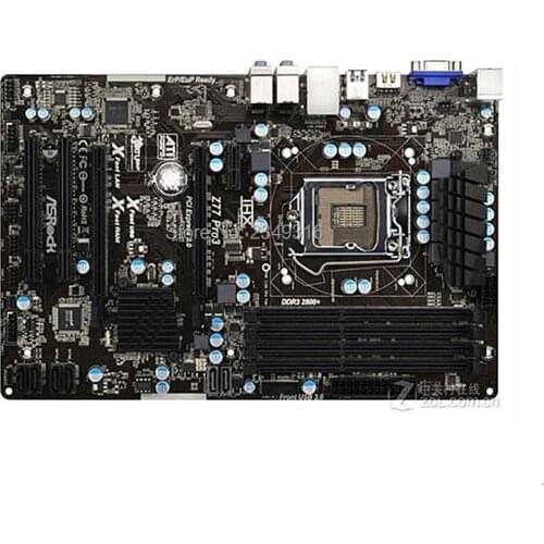 For ASRock Z77 Pro3 Desktop Board Z77 Motherboard Slot LGA1155 DDR3 SATA3 USB3.0 Support I7 3770K