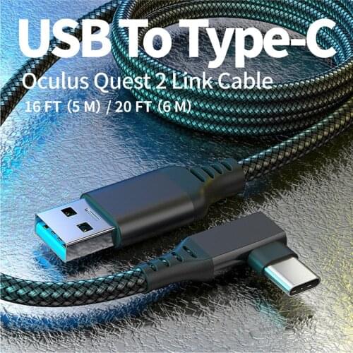 For Oculus Quest 2 Link Cable USB 3.2 Gen 1 For Oculus Link Cable Type C Data Transfer Quick Charge 3M 5M Steam VR Accessories