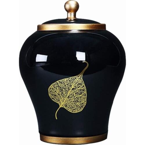 Gradient Glaze Ceramic Funeral Pet Urn for Memorials - Small Holds Up to 40 Cubic Inches of Ashes - Pet Cremation Urn for Ashes