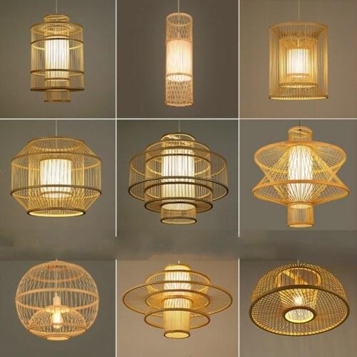 Southeast Asia Chandelier Bamboo Weaving Light Restaurant Hotel Hotpot Restaurant Balcony Japanese Style Lantern Lamps Tea House
