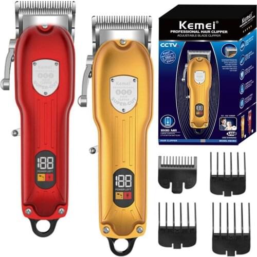 Kemei 802 pro barber shop adjustable fading hair clipper men professional hair trimmer blending haircut machine finishing 10W
