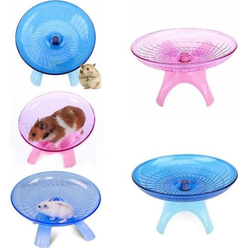 LanLan Cute Mute Hamster Toy Stable Flying Saucer Jogging Exercise Wheel Roller-5
