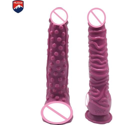 MLSice 10 Inch Large Raised Point Most Stimulus Dildo for Women G Spot Stimulation, Anal Butt Plug Penis Men Prostate Massage