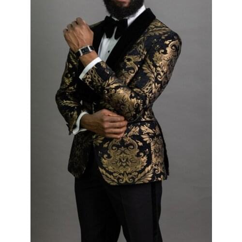 Custom Made Groomsmen Black Groom Tuxedos Shawl Velvet Lapel Men Suits 2 Pieces Wedding ( Jacket + Pants + Bow Tie ) D126