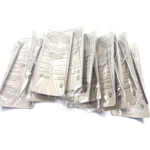 11pcs/set 80cm Length Durable Stainless Circular Needle Aluminum Head Knitting Needlework Kits Ring Needle Sets 6#-16# DIY Tool
