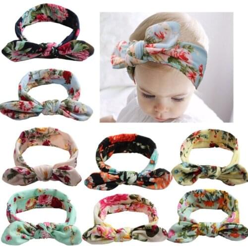 New Colorful Boho Newborn Toddler Headband Ribbon Elastic Baby Headdress Kids Hair Band Girl Bow Knot