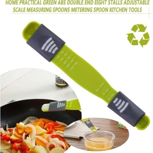 New Home Metering Spoon ABS Double End Eight Stalls Adjustable Scale Measuring Spoons Baking Tool Kitchen Accessories