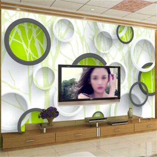 Beibehang papel de parede Custom wallpaper 3D murals solid circle abstract tree pattern TV background wall living room wallpaper