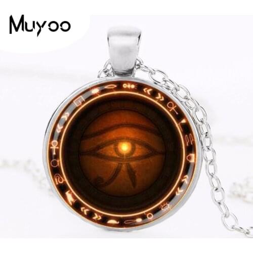 The Eye of Horus necklace Runes of magic necklace Vintage Glass Ornaments HZ1