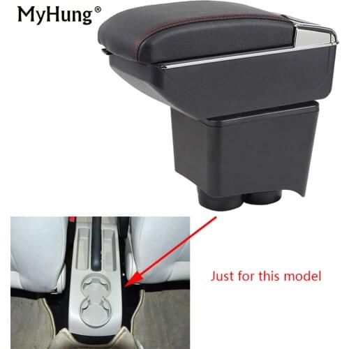 For VW Polo 9N 2002-2009 Armrest box Central Console Arm Store content box cup holder ashtray With Rise and Down Function parts