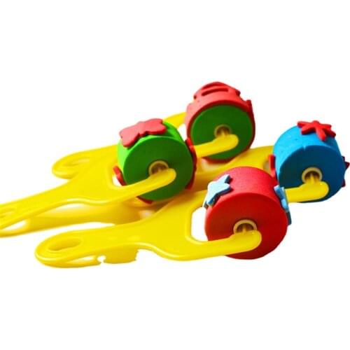 Painting supplies Kindergarten rubbing sponge brush pen sponge stamp wheel children drawing graffiti tools