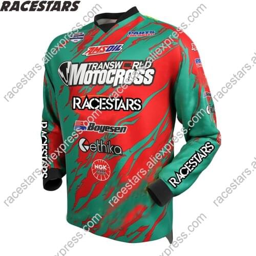 RACESTARS Motocross MX DH Long Sleeve MTB Moto Jersey Cross-country Motorcycle Riding Downhill Jersey mtb jersey Cycling Jersey